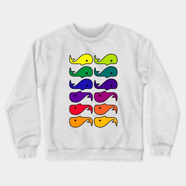 Colorful Whales Crewneck Sweatshirt by Shrenk